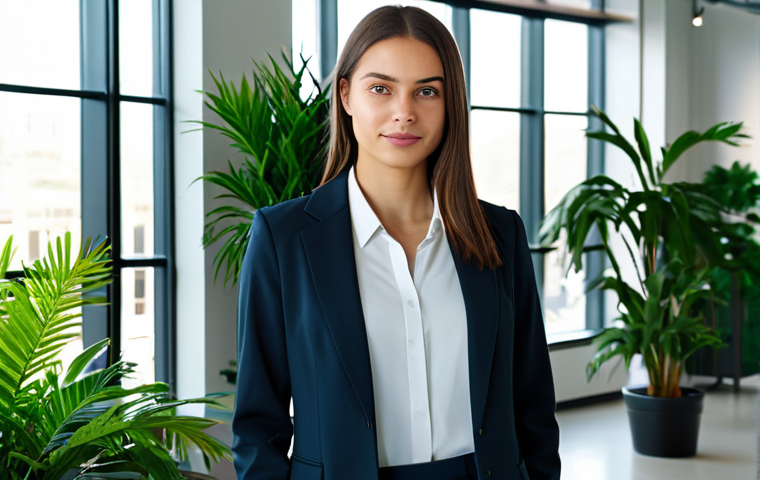 유전자 기반의 심리적 웰빙 전략 - ** A professional female doctor, fully clothed in a modest white lab coat, smiling warmly in a brigh...